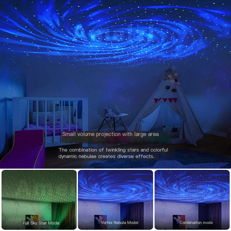 App-Controlled Star Projector with Rotating Lights