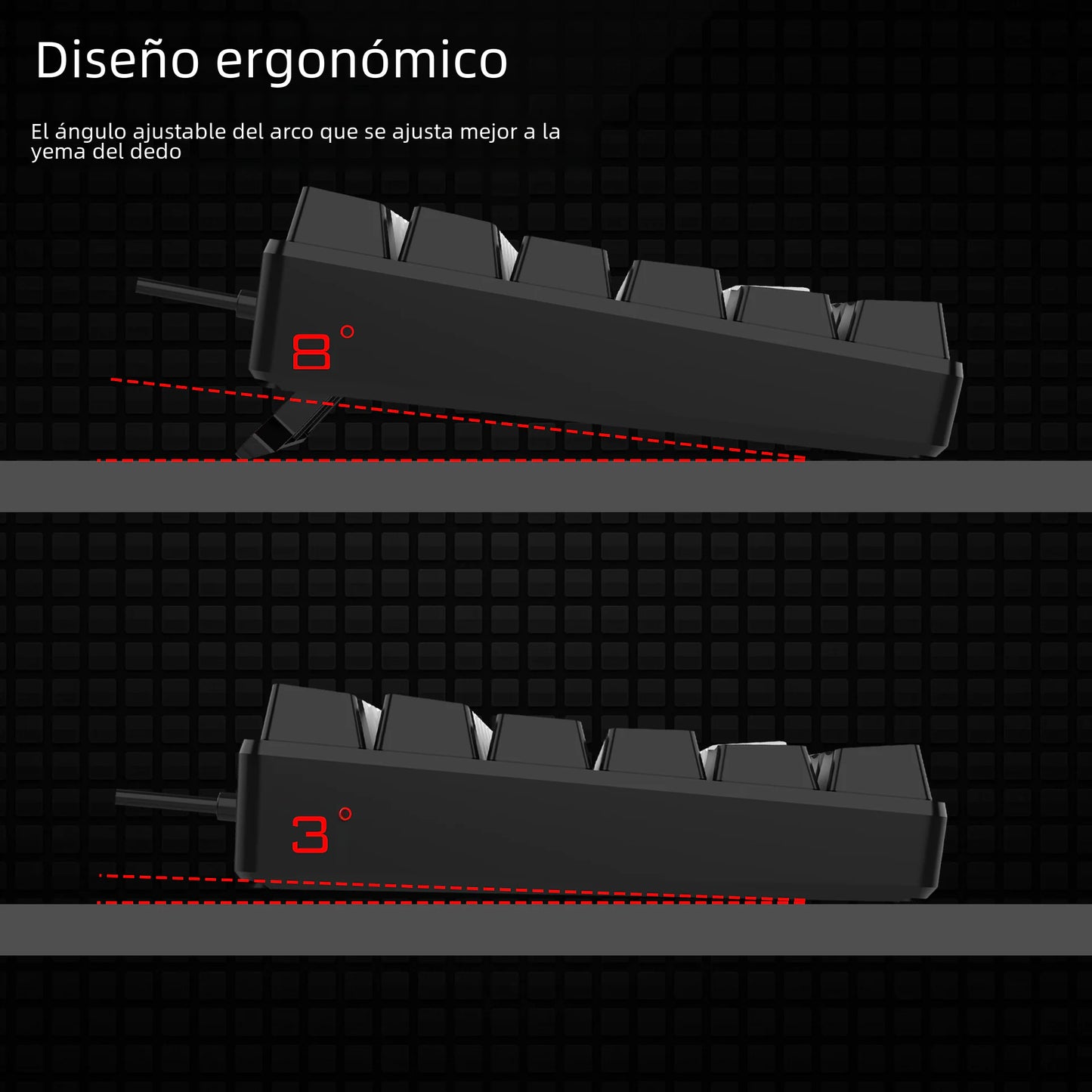 Wired RGB Gaming Keyboard - Compact 84 Keys Design